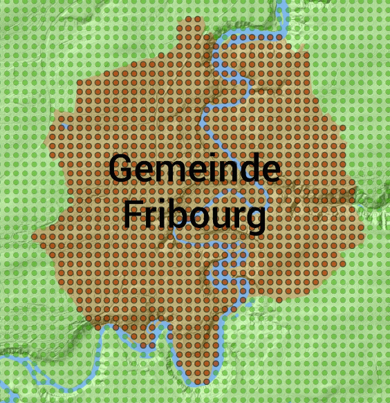 Punktfläche der Gemeinde Freiburg