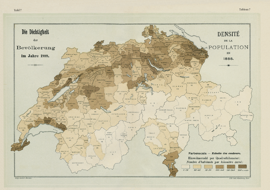 Atlas graphique et statistique de la Suisse 1897-2017 Tableau 7