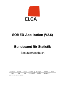 Statistik der sozialmedizinischen Institutionen - SOMED Handbuch - V2.6