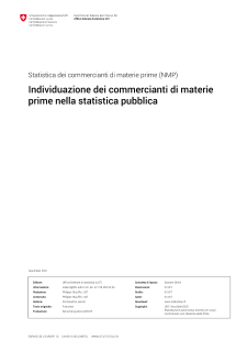Individuazione dei commercianti di materie prime nella statistica pubblica