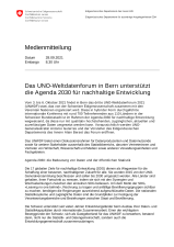 Das UNO-Weltdatenforum in Bern unterstützt die Agenda 2030 für nachhaltige Entwicklung