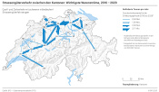 Strassengüterverkehr zwischen den Kantonen: Wichtigste Warenströme, 2016-2020