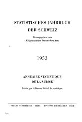 Annuaire statistique de la Suisse 1953