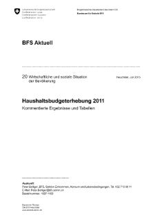 Haushaltsbudgeterhebung 2011